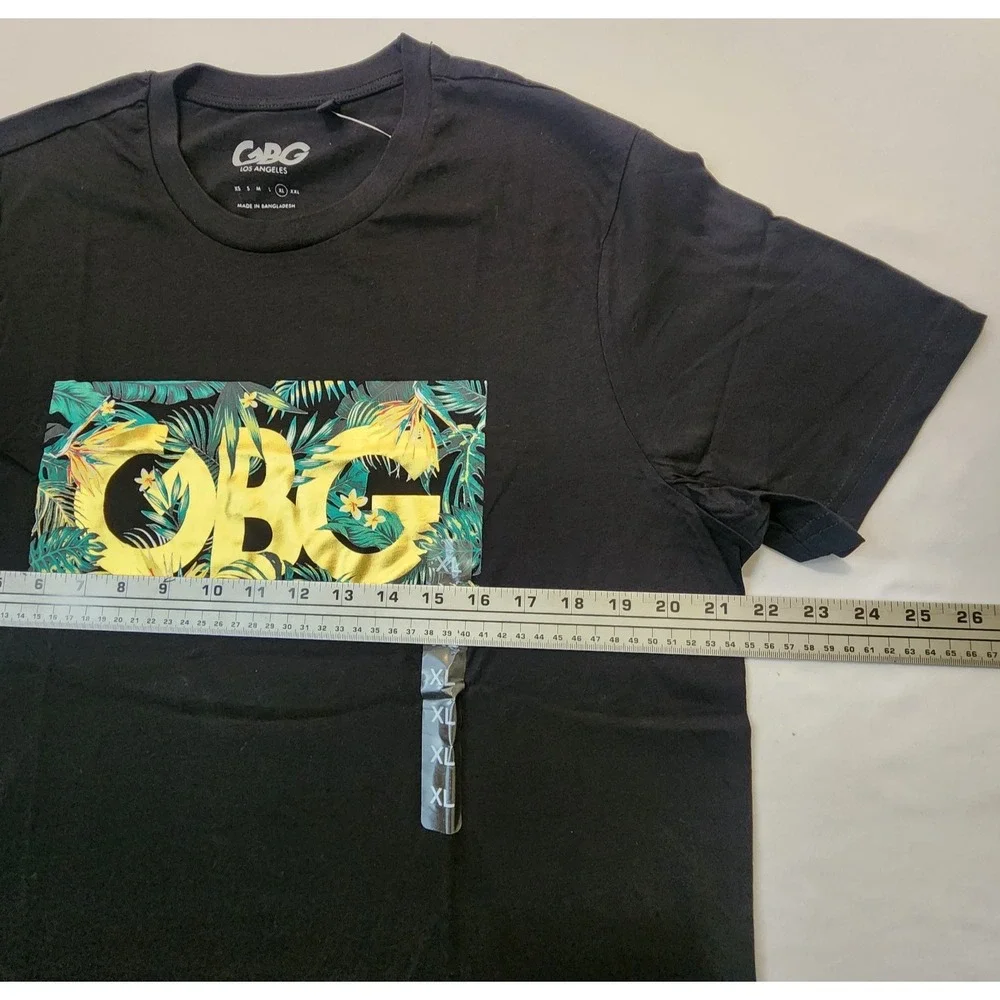 G by GUESS Los Angeles Men's Short Sleeve T-Shirt Size XL Danny Tee Black/Gold - Picture 4 of 7